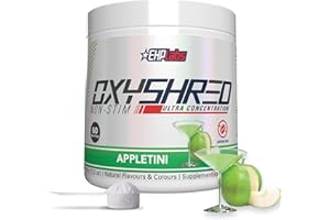 EHP LABS EHPlabs OxyShred Non Stimulant Thermogenic Pre Workout Powder & Shredding Supplement - Pre Workout Powder with L Glutamine & Acetyl L Carnitine, Energy Boost Drink - Appletini, 60 Servings