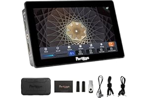 ‎PORTKEYS Portkeys LH5P II 5,5" 2000nit Kamera Field Monitor Touchscreen Full HD Drahtlose & Kabelgebundene Steuerung 3D LUT 4K HDMI Output, Metallgehäuse Kompatibel mit S0NY FX3 A7S III CAN0N R5 R6 BMPCC 4K/6K