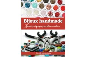 Bijoux handmade livret de projets création: Dessinez et préparez vos futures créations de bijoux, croquis à réaliser sur feuilles à pointillés, check list à compléter