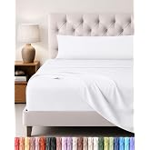 Utopia Bedding 3-Piece Sheet Set, 135 x 190 cm, White | Fitted Sheet, Flat Sheet and 1 Pillowcase 45 x 155 cm &ndash; 135 cm Bed &ndash;