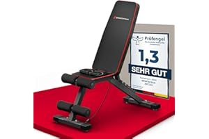 ‎SPORTSTECH Sportstech BRT250 Hantelbank klappbar & verstellbar – Multifunktionale Fitnessbank für zuhause, 7 in 1 Schrägbank & Trainingsbank für Ganzkörpertraining, kompakt faltbar, bis 300 kg belastbar
