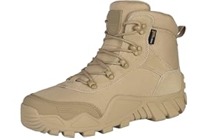 FREE SOLDIER Botas de Caza para Hombres Medio Alto Zapatos Botas Militares de Combate de Tiro Alto con Cordones Ligeros para Todo Terreno para Montaña Trekking