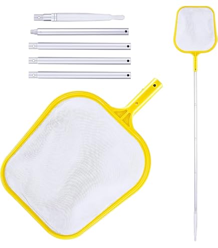 Pool Reinigungsset 4-teilig - Skimmer, Bürsten & Teleskopstange