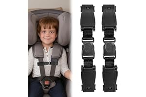 BOULESENM 2 PCS Attache Ceinture Siege Auto Bébé,Clip de Sécurité pour Ceinture de Voiture,Clip Ceinture Siege Auto,Rallonge Ceinture Sécurité Voiture,pour Pince Poitrine Sièges Bébé Sièges Auto, Noir