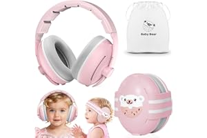 Sunshine smile Baby Gehörschutz 0-4 Jahre, 2-in-1 Gehörschutz Baby Kopfhörer mit Geräuschunterdrückung & Verstellbarem Kopfband, Grau, Cartoon-Muster, Unisex Baby, 0-4 Jahre