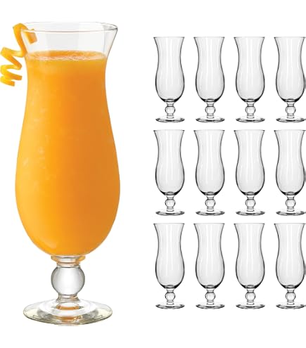 Lot De 2 Verres à Cocktail Hurricane Final Touch 450ml - Verres à Margaritas Et Piña Colada