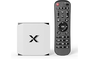 PINSTONE Android TV Box OS con 4GB RAM 32GB ROM, TV Box Android Quad Core Builtin 5G/2.4G WiFi Bluetooth 4.2 Smart 4k TV Box, HEVC Main 10 H.265 Standard RJ-45 USB 2.0 Media Player