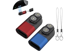 Ermorgen 2 Pack Charging Adapter Type C Compatible with LEDLENSER P&H Models Adapter, Magnetic Charger Fit with Various Torches & Headtorches inc P7R Core, H7R Core, H19R Signature, P18R - Red/Blue