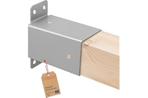 TRIBECCO® Connecteur mural pour balançoire - Carré - 90/90 mm - Raccord avec pattes en tôle d'acier - Pour balançoires d'enfants, balançoires de jardin et d'escalade - Avec ouvertures de montage -