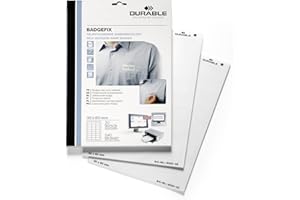 Durable Selbstklebe-Namensschild Badgefix, 30 x 60 mm, weiß, 540 Stück auf 20 Bg., 833302