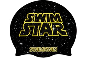 SWIMXWIN Gorro de Silicona Swim Star | Gorro de Natación| Alta Comodidad y adherencia | Diseño y Estilo Italiano