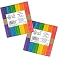 arkCRAFT 2 x 50 Lollipop Craft Sticks 114 x 10 x 2mm (Coloured)