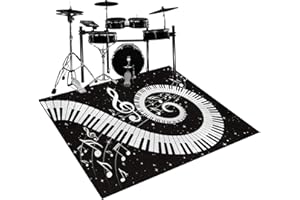 Qesjodfu Drum Rug Drum Mat Non-Slip Soundproof Carpet Professional Drum Carpet Non-Slip Rugs Drum Carpets for Drummers Outdoor Electronic Drum Set Practice Music Rug Drumming Drum Rugs 140 x 100 cm