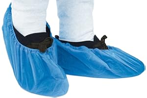 Disposable Polyethylene Shoe Covers Strong Thick Approx. 4.0 g thick! Original Tiga-Med Quality Disposable Surgical Shoe Covers Pack of 100 Blue