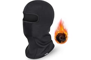 HASAGEI - Passamontagna traspirante per il viso, maschera da sci invernale, adatto per andare in moto, unisex, Nero , taglia unica