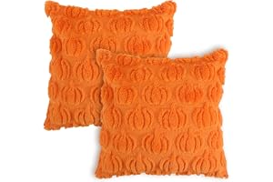 DELAESI pumpa örngott 2 stycken höstkuddar 45 x 45 cm halloween örngott höstdekoration pumpa dekoration dekorativa kuddar hös