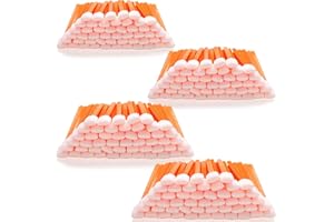 KSHOT 200pcs Foam Cleaning Swabs Sticks, Foam Detailing Swabs lint free Cleaning Sponge swabs for Printer, Electronics, Camera, Inkjet Printers, Optical Lens, Optical Equipment (Orange)