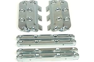 cyclingcolors zestaw okuć montażowych do łóżka, montaż mebli, paneli stalowych, ocynkowanych, 130 mm, 4 męskie + 4 żeńskie złączka do szyny Łącznik do ramy ramy