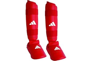 adidas Shin And Removable Instep Pads, WKF-Parastinchi per Karate e Collo del Piede Rimovibili Unisex
