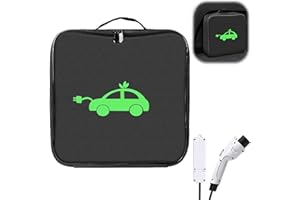 Zephyra Sac de Rangement pour Câble de Recharge Voiture Électrique – Étanche et Antidérapant – Compatible Type 1 & Type 2 – Sac Organisateur Coffre en Tissu Oxford Durable