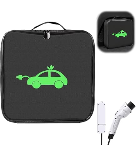 Sac De Rangement étanche Pour Câble De Charge Voiture électrique - 40x13 Cm, Tissu Oxford, Dragonne, Grande Capacité - 4
