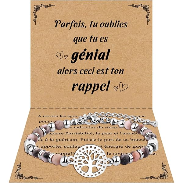 JEYORZY Cadeau Pour Femme Bracelet Pierres Naturelles Femme