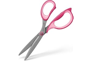 Ashton and Wright – Precision SG – mjukt grepp sax för kontor, hem, kök och hantverk – 210 mm / 8 tum – stålblad (rosa, höger