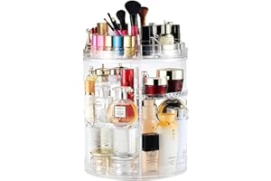 Huuzzgdp 360 drehbarer Make up Organizer Kosmetik Schönheits Aufbewahrungs Kosmetikbox, 8 Schichten, große Kapazität, geeignet für Schminktisch Schlafzimmer Badezimmer, Transparenter Organizer
