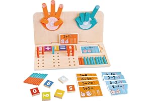 KUKUTrue® Montessori Leksak 3 4 5 6, Spel 3 År, Pedagogiska Leksaker 5 År, Lära Matematik, Träleksak, Motorikleksak, Present 3–6 Barn Pojke Flicka