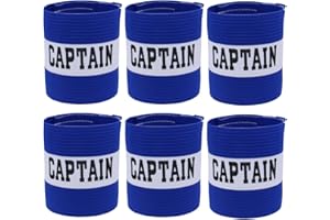 Hosifiy 6Pcs Football Captain Armband, Nylon Elastic Football ArmBands Adjustable Football Arm Bands C Arm Band for Youth Adult Sports Training