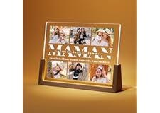 Giftove Cadeau Personnalisé pour Maman - Lampe Personnalisée avec Photo - Cadeau Maman de Noel et Anniversaire Original - Ide