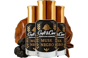 Craft & Care – Musk Noir Perfume Árabe Hombre & Mujer | Aceite Perfumado SIN ALCOHOL | Almizcle Negro Clásico con Notas Ambaradas y Especiadas, Elegancia Cálida y Sofisticada (3 Unidades, Noir)