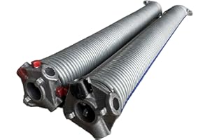 KASTOM Garagentor Torsionsfedern Set SPRINGSERVICE verzinkt 1 Paar Federn links rechts – Ersatzfedern Torfeder Satz + Zubehör – Größen 51 5,0–6,5 mm für Sektionaltor
