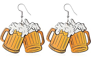 Örhängen öl, örhängen hänge oktoberfest, örhängen smycken öl, ölörhängen, örhängen för kvinnor, Oktoberfest örhängen, akrylsm