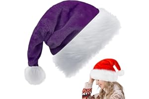 COSORO Santa Hat Christmas Hats for Kids,Adults,Thickened Classic Xmas Hat Plush Santa Claus Hat,Unisex Velvet Father Christmas Hats Costume,Christmas Party Hats for Xmas Holiday New Year Festive Party Gifts