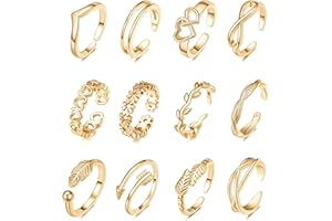 FUNEIA 3 Stück 14K Gold Filled Zehenring für Damen Gold Silber Rosegold 1 mm Dünner Draht Verstellbare Zehenringe Set Hawaiianischer Offener Zehenring Strandfußschmuck für den Sommer