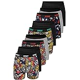 DeeAn 9'lu Paket, Desenli D&uuml;z Karışık, Erkek Boxer, Pamuklu, Likralı, Erkek İ&ccedil; &Ccedil;amaşırı K&uuml;lot