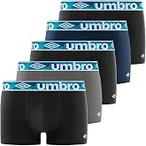 Umbro Men's Boxer Briefs 100% Cotton, Men's Underwear, Sustainable, Natural (Lot of 5)