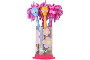 VIGAR Penne Microfibra, ABS, Rosa, 14 x 14 x 25 cm, 6 Pezzi