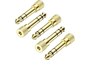 Cable Matters - Confezione da 5 adattatori per cuffie: adattatore jack per cuffie, adattatore da 3,5 mm a 6,35 mm, adattatore AUX/jack