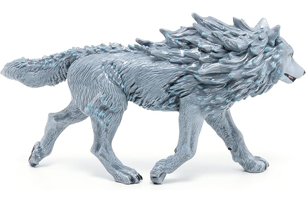Papo - Figurine Loup des Glaces Réaliste - 3 Ans + - Collection Fantastique & Médiéval - Jeu Créatif Univers Hivernal - Idée Cadeau Jouet Fille Garçon