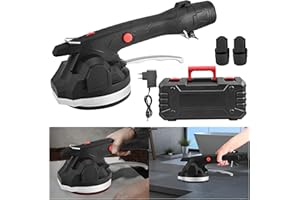 KKTECT Fliesenleger Maschine Wandfliesen maschine Handgeführter Fliesenleger Tragfähigkeit 100 kg Automatische Nivellierung Vibrationswerkzeug zum Verlegen von Wandfliesen Mit 128x128mm Saugnäpfen