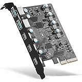 PCIe to USB 3.2 Gen 2/3.1Gen 2 Card with 20Gbps 5-Port (2X USB-A -3X USB-C) USB C PC 3.2 Card Express Expansion Internal Conv