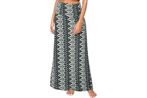 EXCHIC Donna Estive Boho Lunga Gonna Elegante Elasticizzata Spiaggia Maxi Gonna