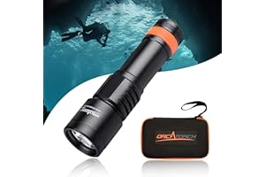 ORCATORCH Lampe de plongée D700 1700 lumens - 150 m de profondeur - Avec grande batterie 21700