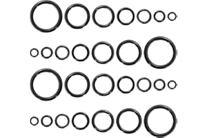 Lunaanda 50Pcs Fishing Rod Eyes Repair Kit,7 Sizes Rod Ceramic Guides Ring Set,6mm to 23.7mm,Fishing Rod Ceramic Guides Ring Set Fishing Accessories