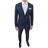 Abito Completo Uomo Sartoriale calibrato Blu Taglie Forti comode conformato  Casual Elegante Cerimonia : Amazon.it: Abbigliamento