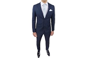 EVOGA Abito Completo Uomo Sartoriale Class Elegante Vestito Smoking Formale Cerimonia