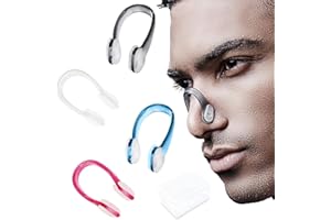 JeoPoom Nariz para Natación, Pinzas De Nariz, Silicona Impermeable Clip, Clips De Nariz para Nadar para Nadadores Profesionales