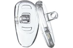 SPORTS WORLD VISION Plaquettes De Nez En Silicone De Première Qualité Forme Ovale « D » À Clipser | 15 Mm /0. 6 '' |3 Paires| 3 Coussinets Droit Et 3 Coussinets Gauches | Pour Lunettes Accessoires Et Lunettes De Vue